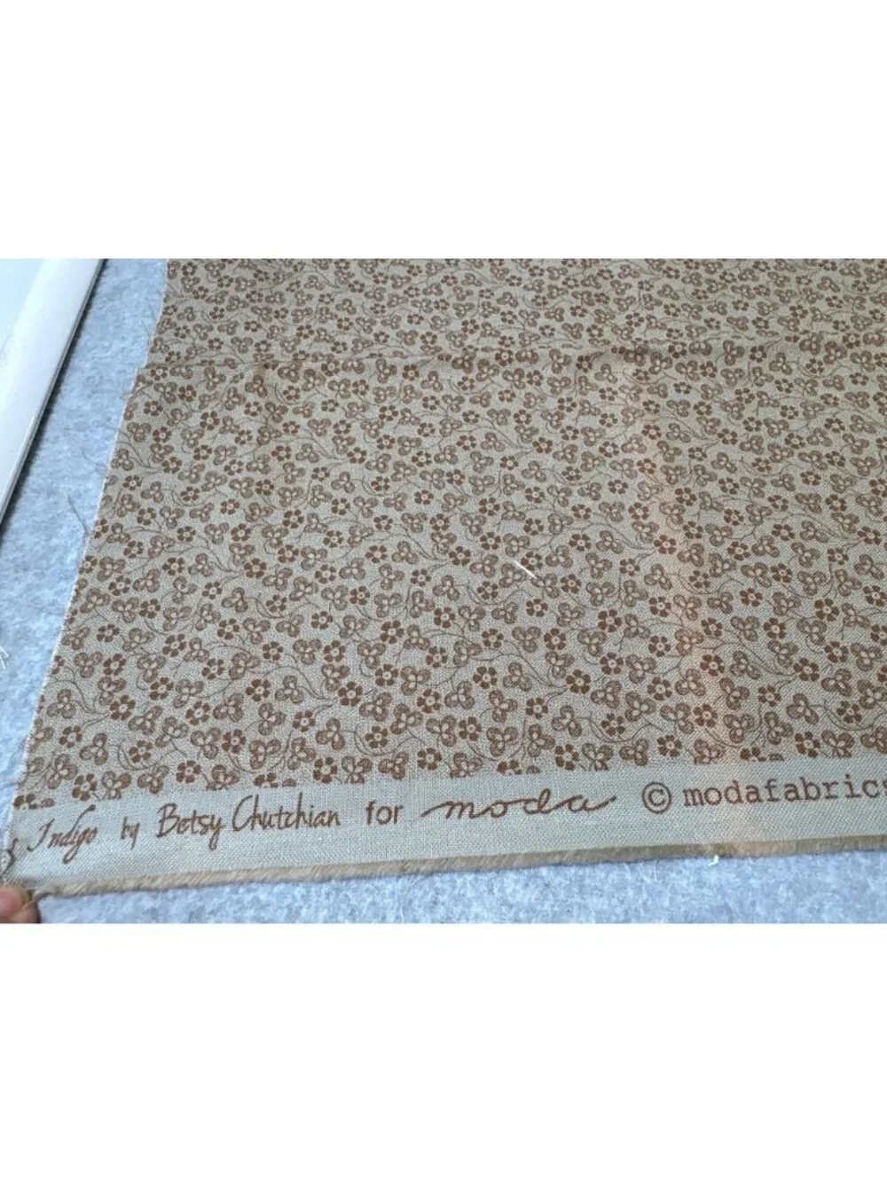 Betsy Chutchian Moda Fabrics Cotton Floral Print Brown Quilting Fabric 17